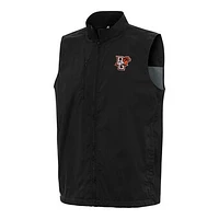 Men's Antigua  Black Bowling Green St. Falcons Brisk Full-Zip Vest