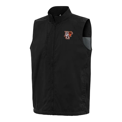 Men's Antigua  Black Bowling Green St. Falcons Brisk Full-Zip Vest