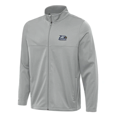 Men's Antigua Gray Georgia Southern Eagles Links 2 Full-Zip Golf Jacket