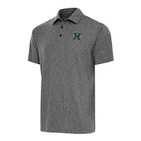 Men's Antigua Heather Black Hawaii Rainbow Warriors Big & Tall Par 3 Polo