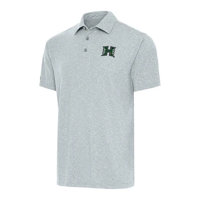 Men's Antigua  Heather Gray Hawaii Rainbow Warriors Big & Tall Par 3 Polo