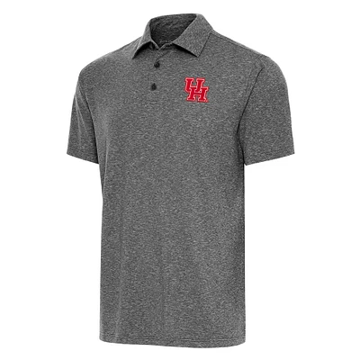 Men's Antigua  Heather Black Houston Cougars Big & Tall Par 3 Polo