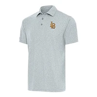 Men's Antigua  Heather Gray Cal State Long Beach The Big & Tall Par 3 Polo
