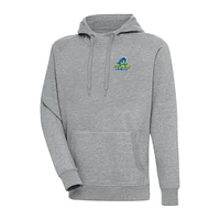 Men's Antigua Heather Gray Delaware Fightin' Blue Hens Big & Tall Victory Raglan Pullover Hoodie