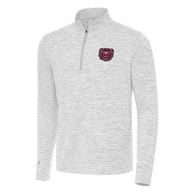 Men's Antigua Gray Missouri State University Bears Cause Quarter-Zip Top