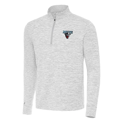 Men's Antigua Gray Maine Black Bears Cause Quarter-Zip Top