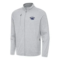Men's Antigua Heather Gray Nevada Wolf Pack Hold-Up Tri-Blend Full-Zip Jacket