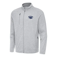 Men's Antigua Heather Gray Nevada Wolf Pack Hold-Up Tri-Blend Full-Zip Jacket