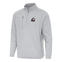 Men's Antigua Heather Gray Northern Illinois Huskies Certain Quarter-Zip Tri-Blend Sweatshirt