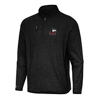 Men's Antigua Heather Black Northern Illinois Huskies Certain Quarter-Zip Tri-Blend Sweatshirt