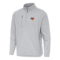 Men's Antigua Heather Gray Northern Iowa Panthers Certain Quarter-Zip Tri-Blend Sweatshirt