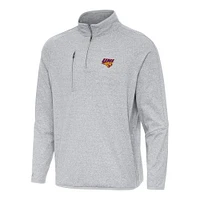 Men's Antigua Heather Gray Northern Iowa Panthers Certain Quarter-Zip Tri-Blend Sweatshirt