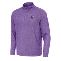 Men's Antigua Heather North Alabama Lions Subtle Quarter-Zip Sweatshirt