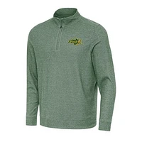 Men's Antigua Heather NDSU Bison Subtle Quarter-Zip Sweatshirt