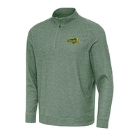Men's Antigua Heather NDSU Bison Subtle Quarter-Zip Sweatshirt
