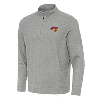 Men's Antigua Heather Northern Iowa Panthers Subtle Quarter-Zip Sweatshirt
