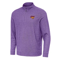 Men's Antigua Heather Northern Iowa Panthers Subtle Quarter-Zip Sweatshirt