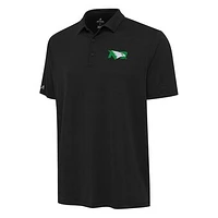 Men's Antigua Black North Dakota Reprocess Polo