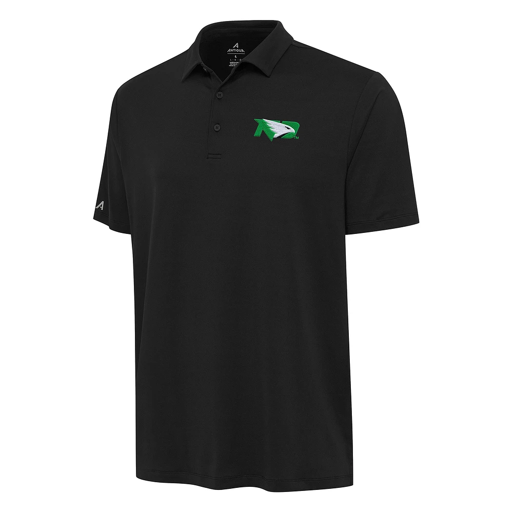 Men's Antigua Black North Dakota Reprocess Polo