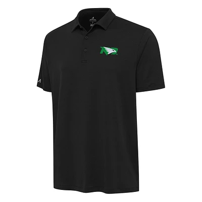 Men's Antigua Black North Dakota Reprocess Polo