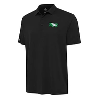 Men's Antigua Black North Dakota Reprocess Polo