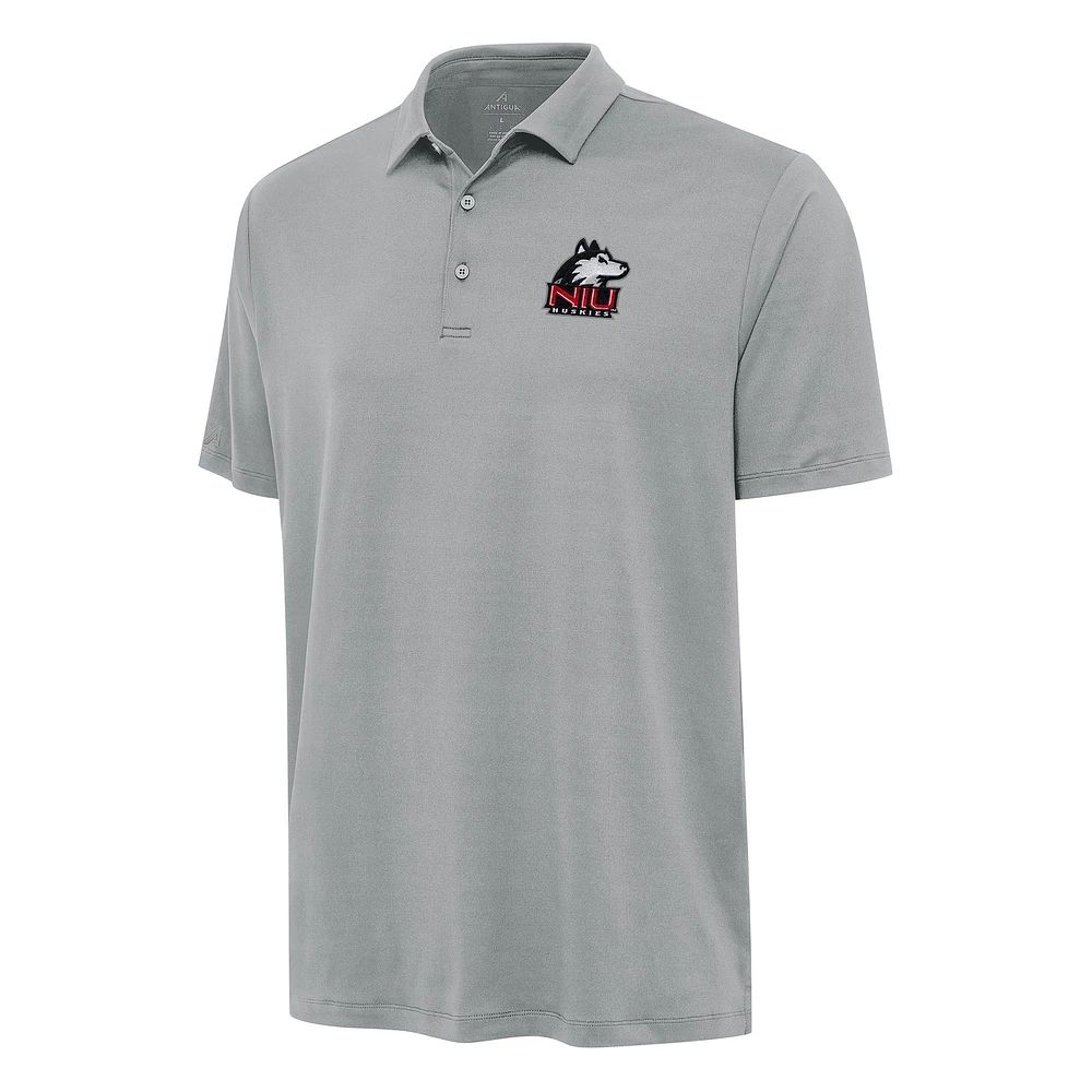 Men's Antigua Gray Northern Illinois Huskies Reprocess Polo