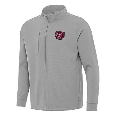Men's Antigua Gray Missouri State University Bears Regard Full-Zip Jacket
