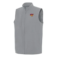 Men's Antigua Gray Northern Iowa Panthers Regard Full-Zip Vest