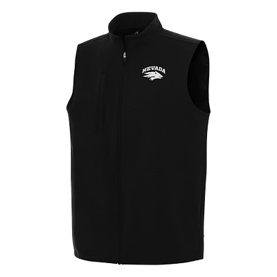 Men's Antigua Black Nevada Wolf Pack Regard Full-Zip Vest