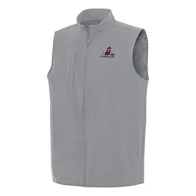 Men's Antigua Gray New Mexico State Aggies Regard Full-Zip Vest