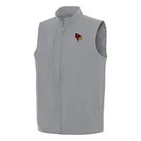 Men's Antigua Gray Illinois State Redbirds Regard Full-Zip Vest