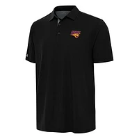 Men's Antigua Black/Gray Northern Iowa Panthers Era Polo