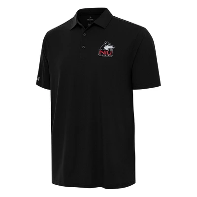 Men's Antigua Black Northern Illinois Huskies Era Polo