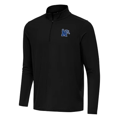 Men's Antigua Black Memphis Tigers Intent Quarter-Zip Top