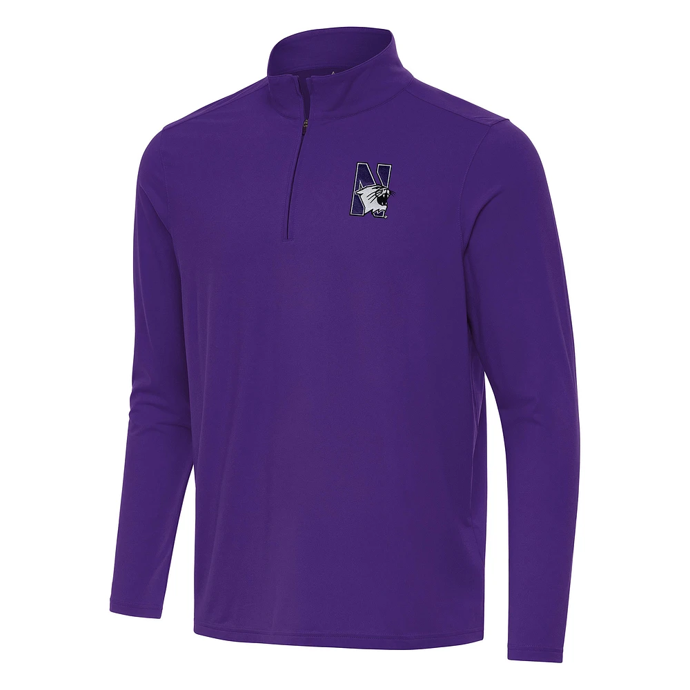 Men's Antigua Northwestern Wildcats Intent Quarter-Zip Top