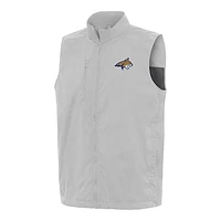 Men's Antigua  Heather Gray Montana State Bobcats Brisk Full-Zip Vest