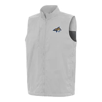 Men's Antigua  Heather Gray Montana State Bobcats Brisk Full-Zip Vest