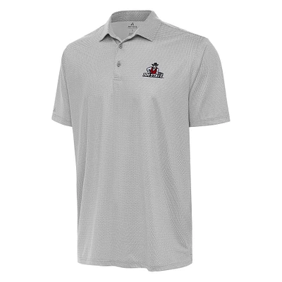 Men's Antigua Gray/White New Mexico State Aggies Rings Polo