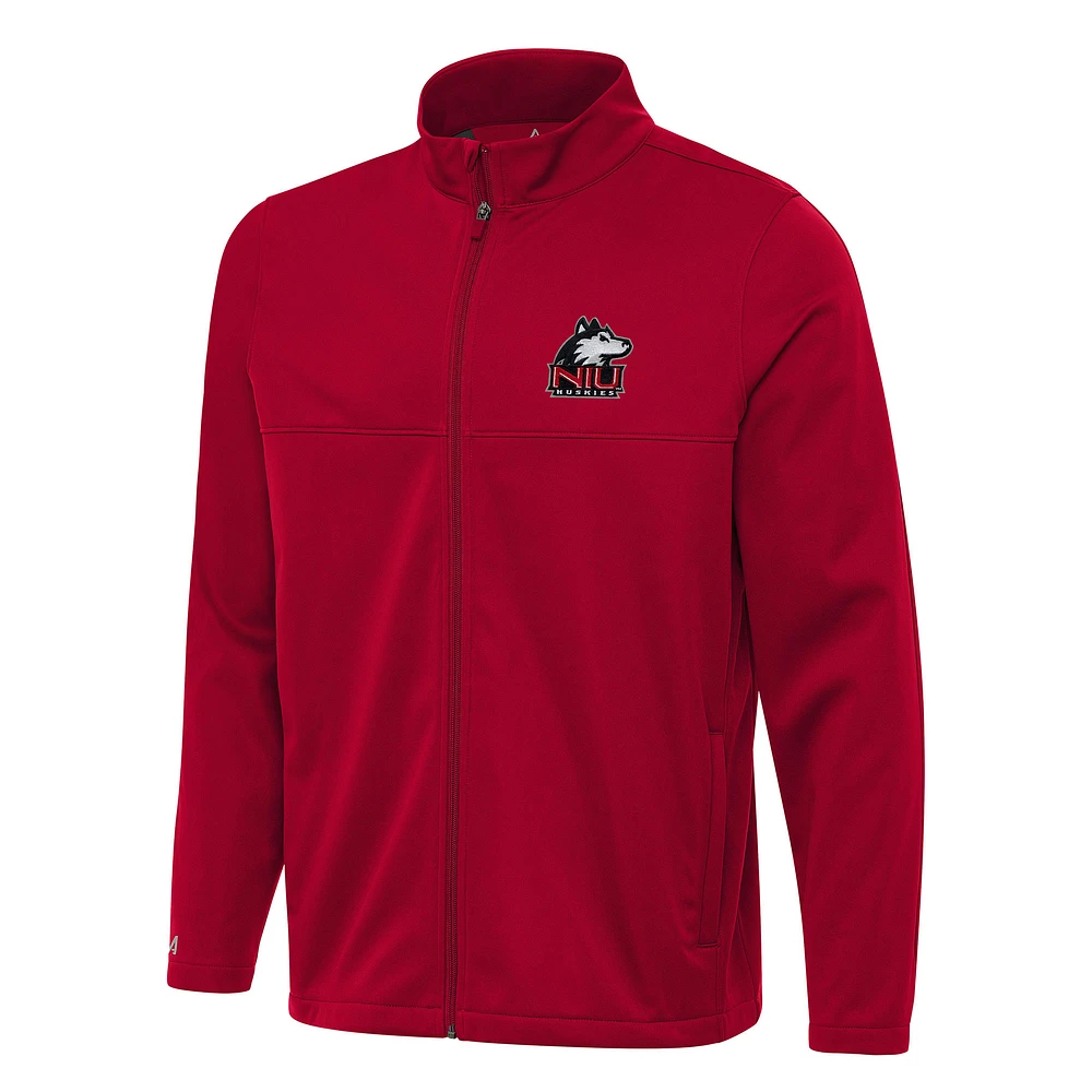 Men's Antigua Cardinal Northern Illinois Huskies Links 2 Full-Zip Golf Jacket