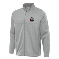 Men's Antigua Gray Northern Illinois Huskies Links 2 Full-Zip Golf Jacket