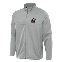 Men's Antigua Gray Northern Illinois Huskies Links 2 Full-Zip Golf Jacket