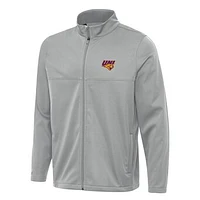 Men's Antigua Gray Northern Iowa Panthers Links 2 Full-Zip Golf Jacket
