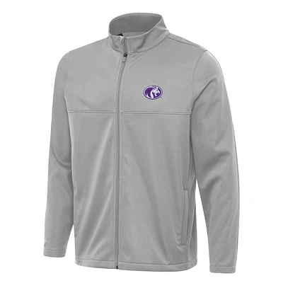 Men's Antigua Gray North Alabama Lions Links 2 Full-Zip Golf Jacket