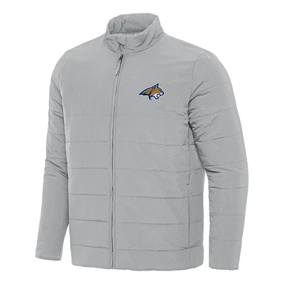 Men's Antigua Gray Montana State Bobcats Swelter Full-Zip Puffer Jacket