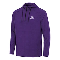 Men's Antigua Heather Purple North Alabama Lions Spikes Raglan Quarter-Zip Hoodie