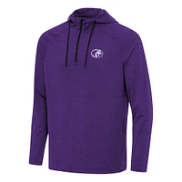 Men's Antigua Heather Purple North Alabama Lions Spikes Raglan Quarter-Zip Hoodie