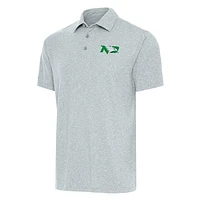 Men's Antigua  Heather Gray North Dakota Big & Tall Par 3 Polo