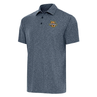 Men's Antigua Heather Navy Marquette Golden Eagles Big & Tall Par 3 Polo
