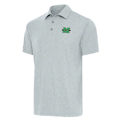 Men's Antigua  Heather Gray Marshall Thundering Herd Big & Tall Par 3 Polo