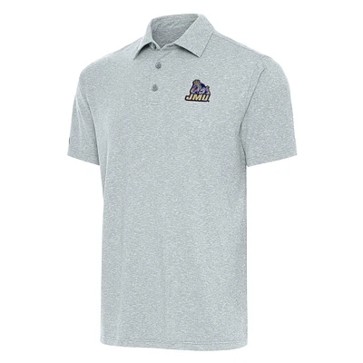 Men's Antigua  Heather Gray James Madison Dukes Big & Tall Par 3 Polo